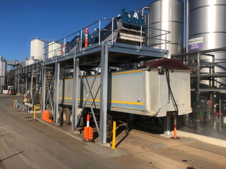 Sludge dewatering in dairy factory